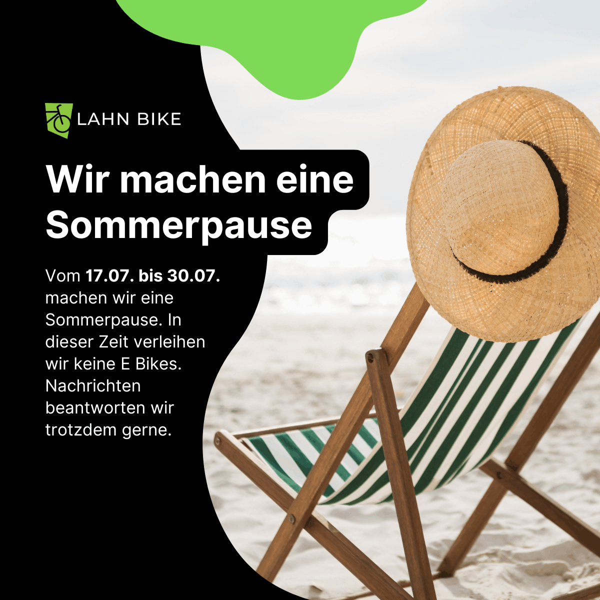 Lahn-Bike Urlaubsbenachrichtigung